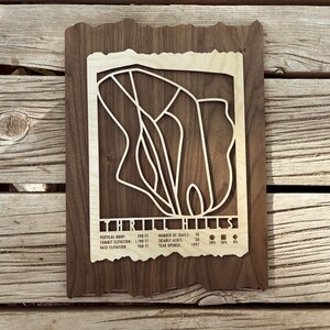 Carte des pistes de ski de Thrill Hills - Cadeau pour skieurs et planchistes - Ski Dakota du Nord