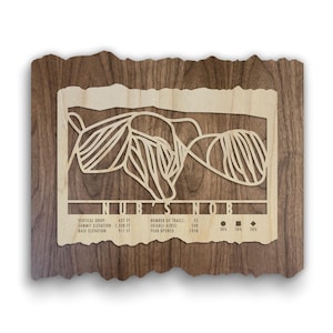 Nub's Nob Ski Trail Map - Wood Wall Art