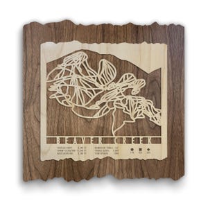 Beaver Creek Ski Trail Map Art - Wood Wall Decor