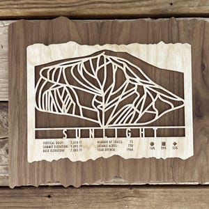 Carte des pistes de ski Sunlight Mountain - Cadeaux ski et snowboard - Colorado Ski House