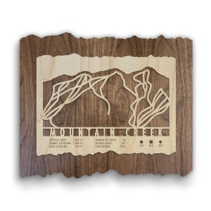 Mountain Creek Ski Trail Map - Wood Wall Art