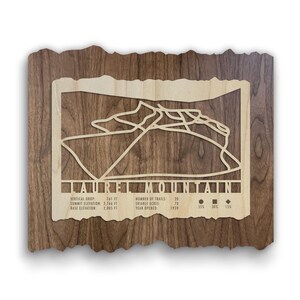 Laurel Mountain Ski Trail Map - Wood Wall Art for your Ski House