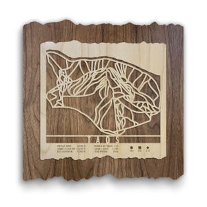 Taos Ski Valley Ski Trail Map - Wood Wall Decor for your New Mexico Ski House