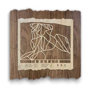 Tamarack Ski Trail Map - Wood Wall Decor