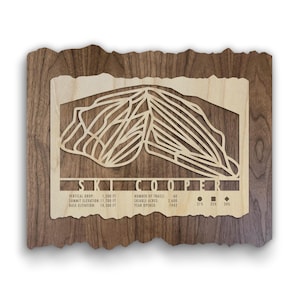Ski Cooper Ski Trail Map - Wood Wall Art