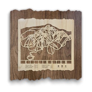 Killington Ski Trail Map Art - Wood Wall Decor