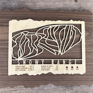 Snowy Range Wyoming Ski Trail Map Puzzle