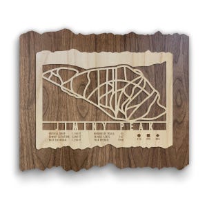 Jiminy Peak Ski Trail Map Art - Wood Wall Decor