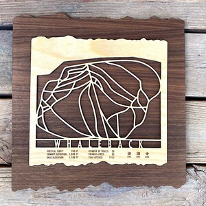 Whaleback Ski Decor Map Art Cadeau pour les skieurs et les snowboarders Ski Art-Ski Wall Art pour votre New Hampshire Ski House