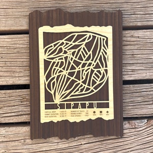 Carte des pistes de ski de Sipapu, cadeau artistique pour skieurs et snowboarders, décoration de ski artistique de Sipapu, décoration murale de ski pour votre maison de ski Sipapu
