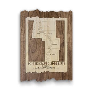 Continental Divide Trail Map - Wood Wall Map of CDT for Hikers