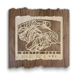 Winter Park Ski Trail Map Art - Wood Wall Decor