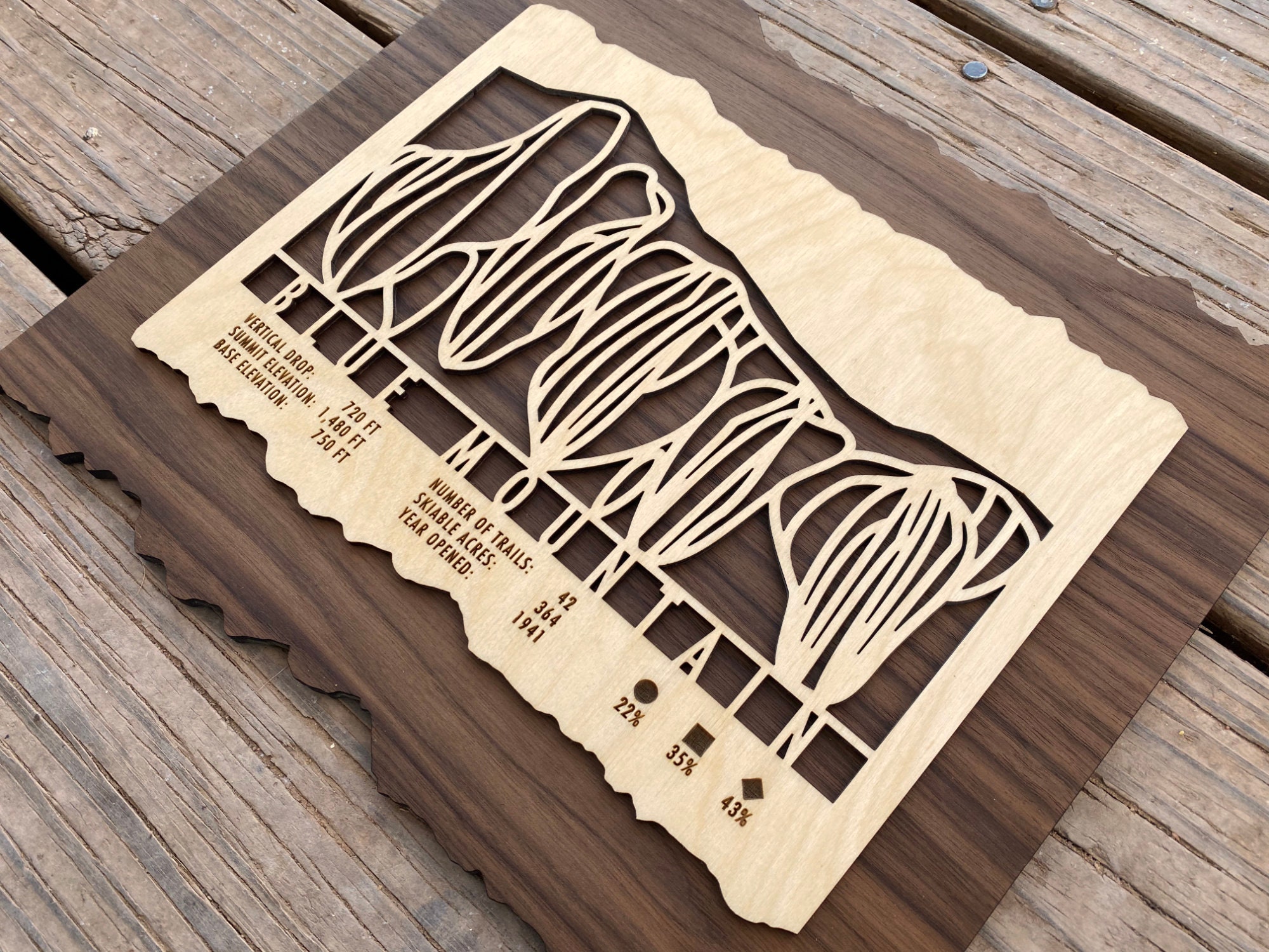 Blue Mountain Canada Ski Map Art - Etsy