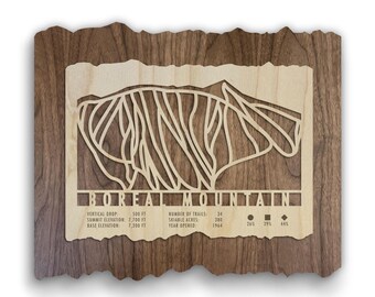 Boreal Mountain Ski Trail Map  - Wood Wall Art