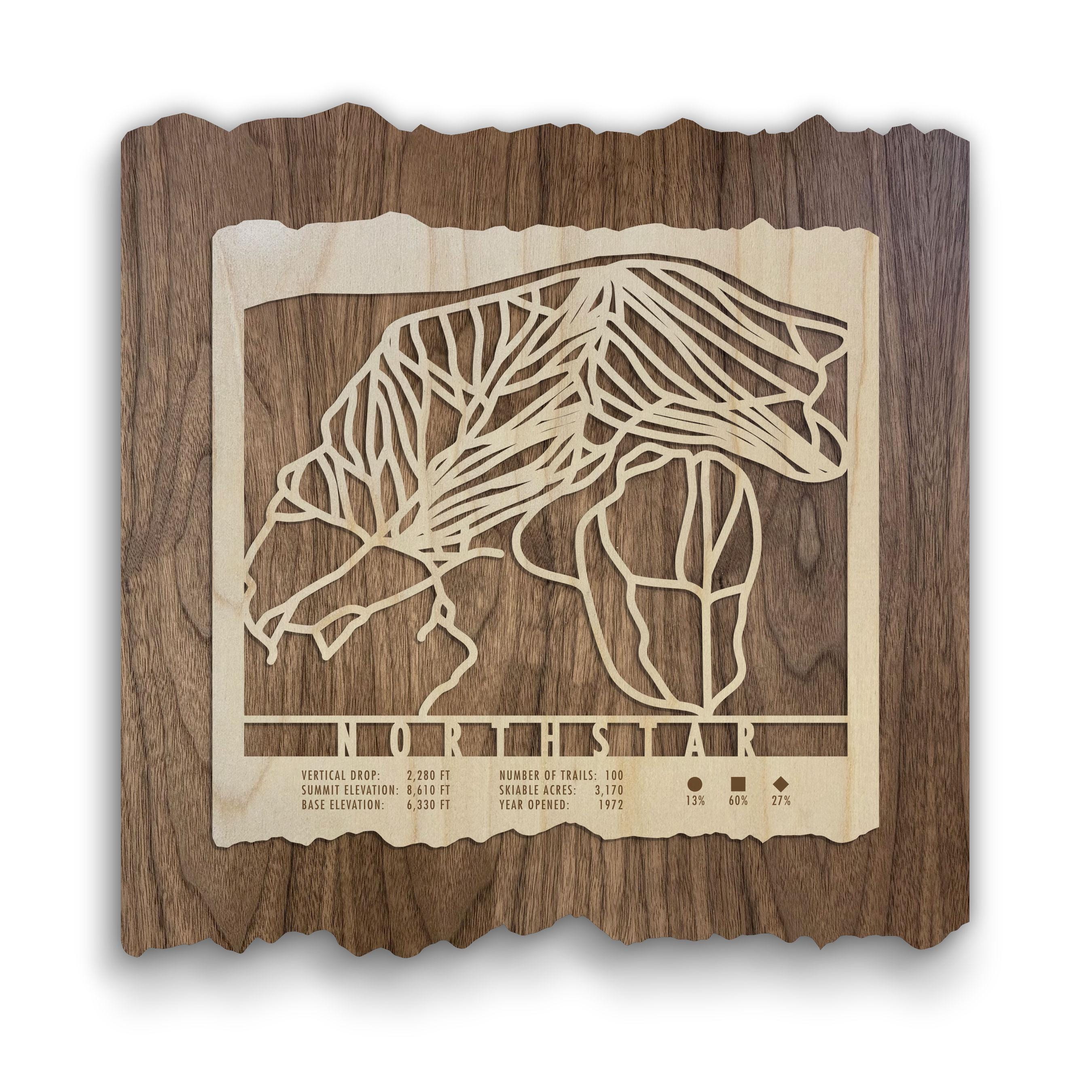 Northstar Ski Trail Map Art - Wood Wall Decor - Etsy