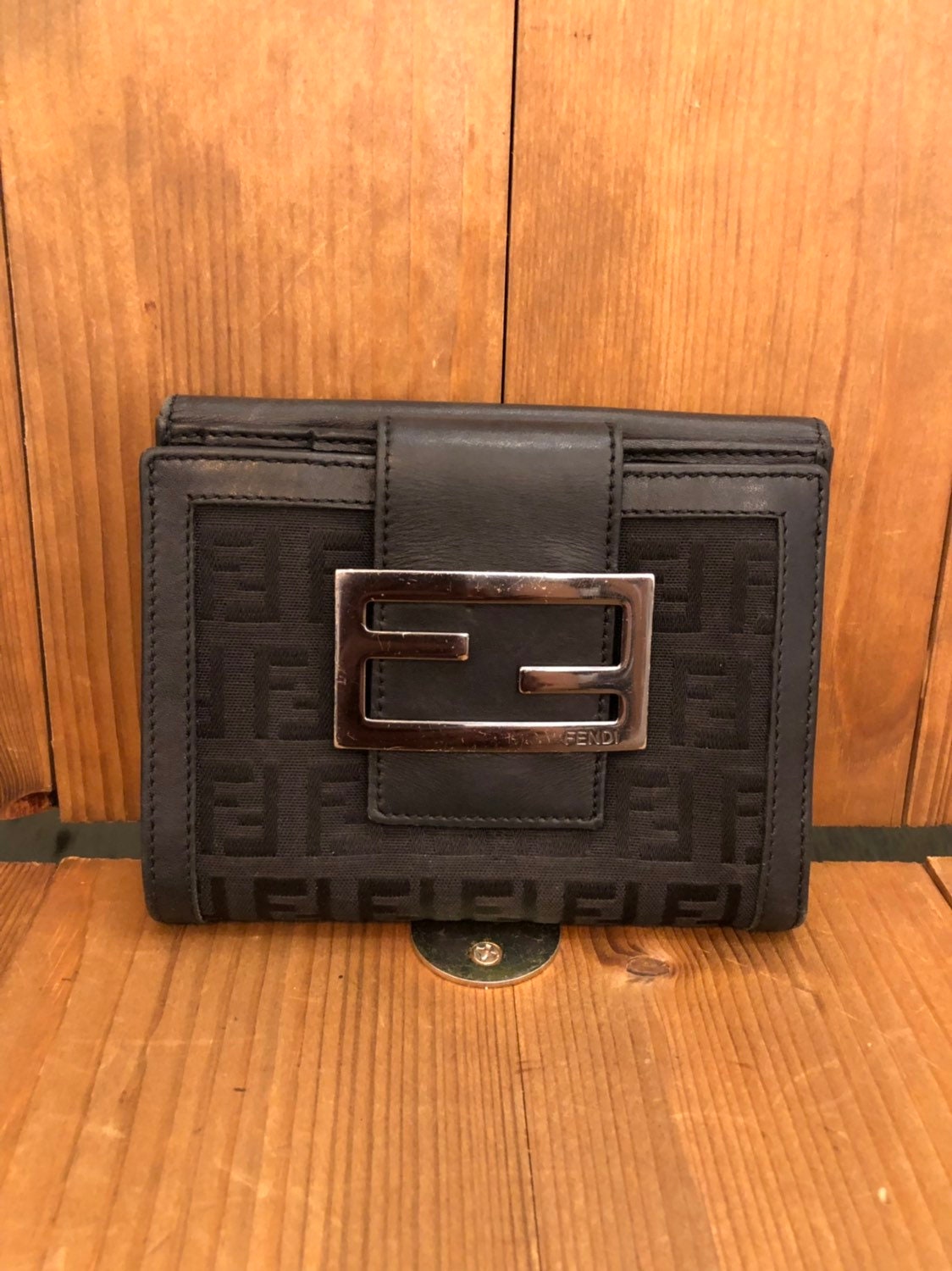FENDI #40011 F Zucca Brown-Red Leather Continental Wallet – ALL YOUR BLISS
