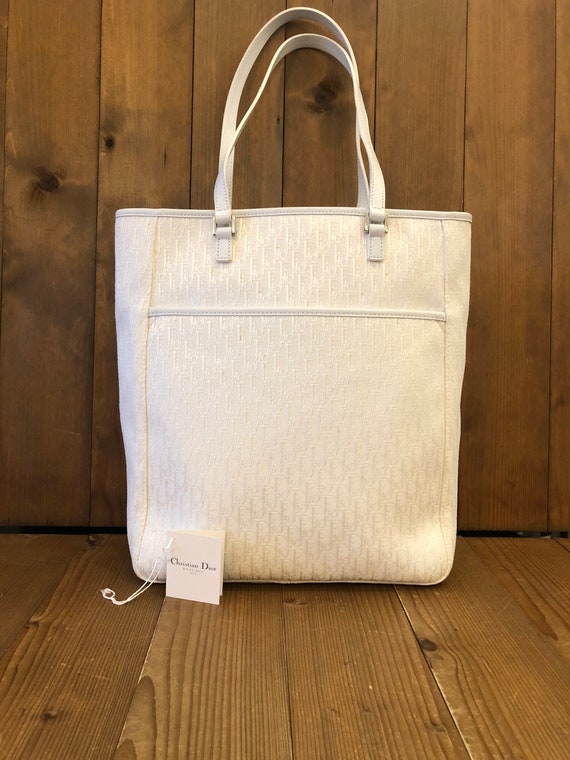 Authentic CHRISTIAN DIOR White Trotter Jacquard To