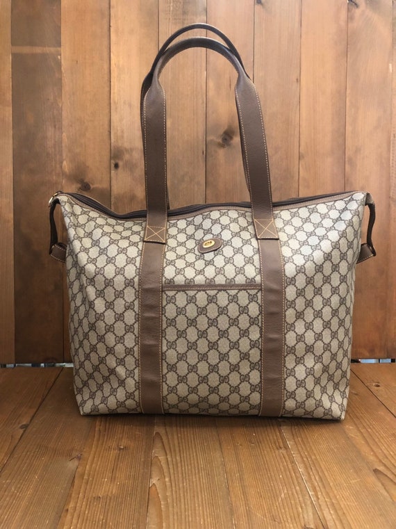 gucci canvas duffle bag