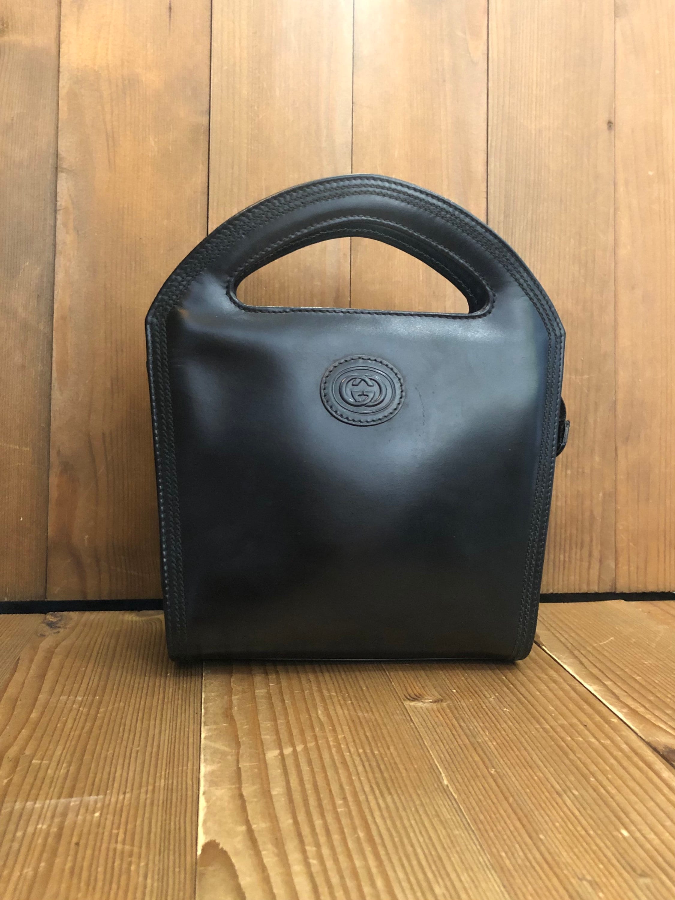 Gucci Vintage Large Jackie O Black Canvas and Brown Leather Hobo Bag –  Amarcord Vintage Fashion