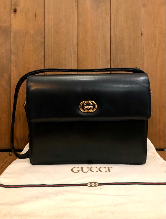 Gucci Vintage Box Shoulder Bag Black