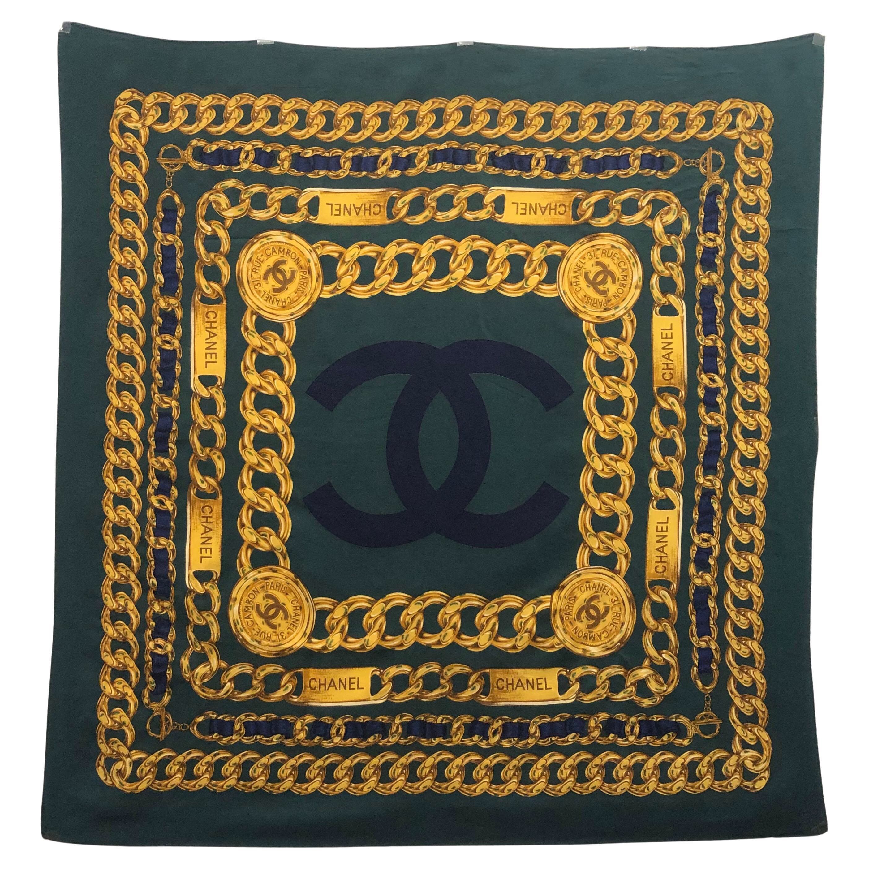 Chanel gold sale chain scarf