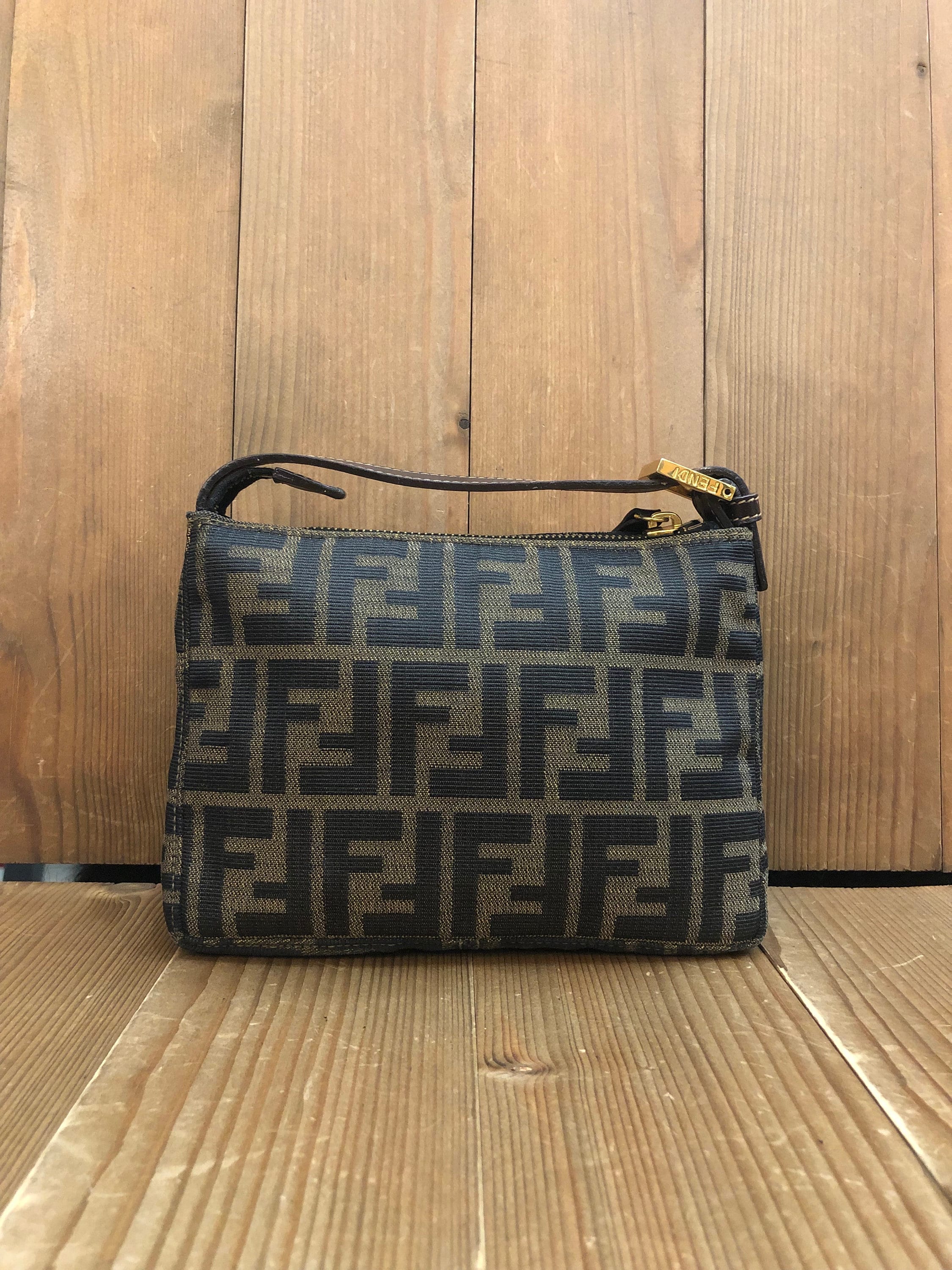 Brown Fendi Zucca Coin Pouch, AmaflightschoolShops Revival