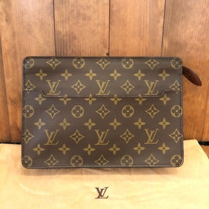 LOUIS VUITTON Monogram Pochette Homme Clutch Handbag