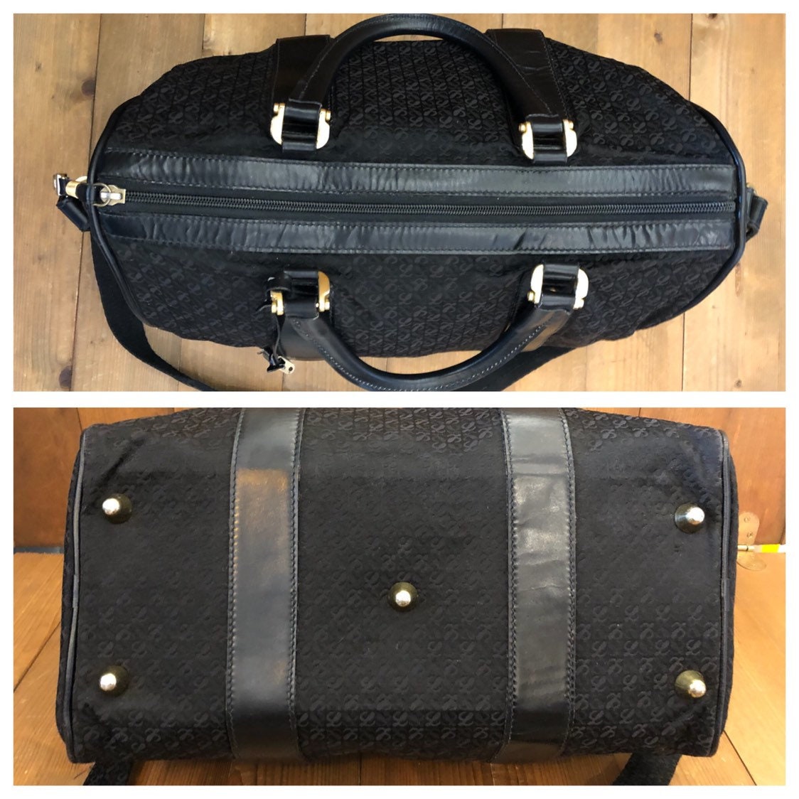 Authentic LOEWE Black Jacquard Duffle Boston Bag | Etsy