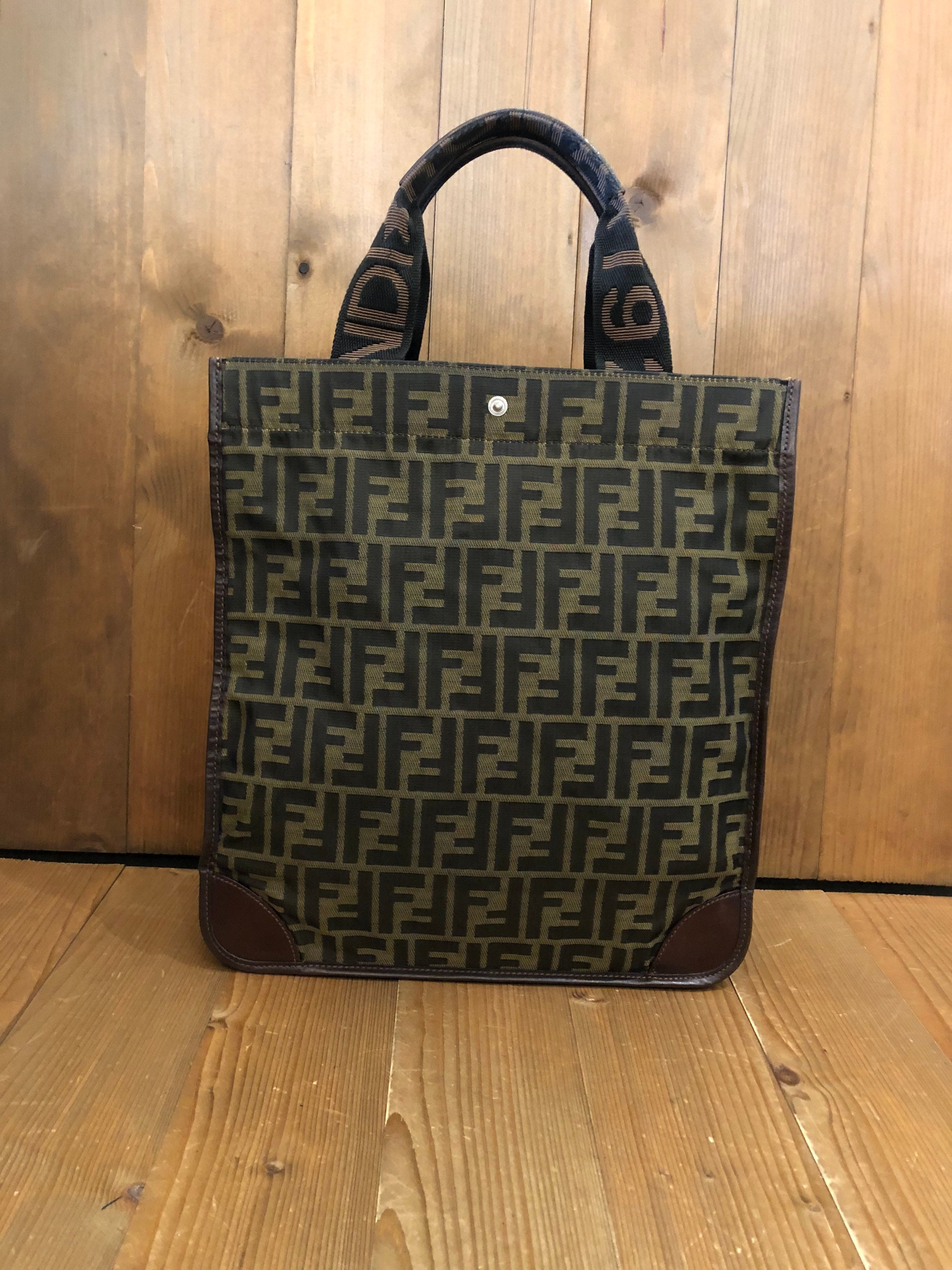 vintage fendi zucca pochette bag