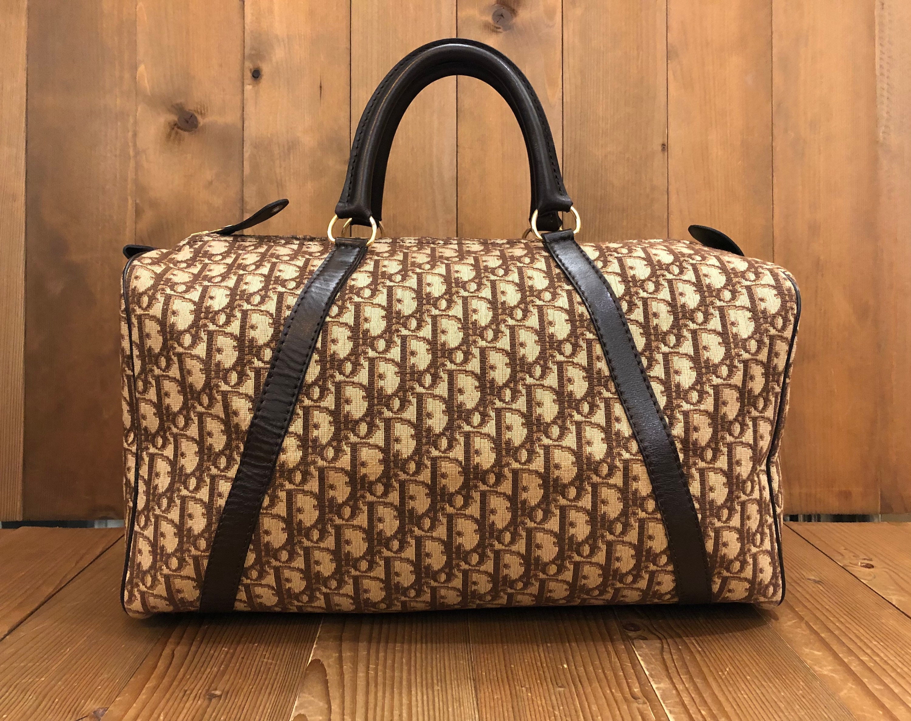 Dior Rare Brown Monogram Trotter Boston Bag 863175 For Sale at 1stDibs