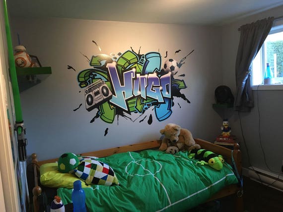 custom graffiti wall decal | etsy