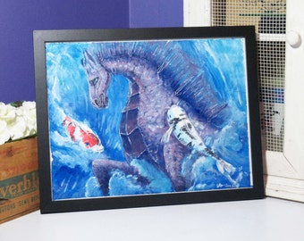 Ocean Horse original acrylic painting