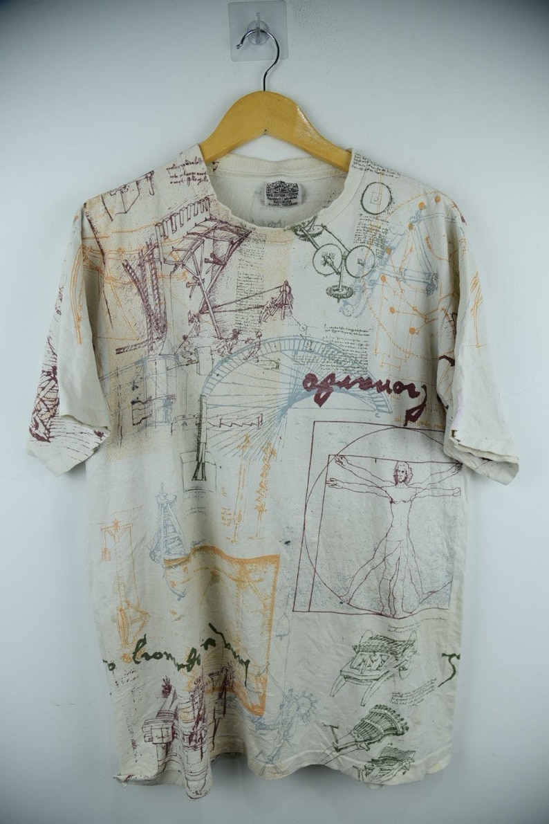 Vintage Leonardo Davinci Art Wildwood Production T-Shirts