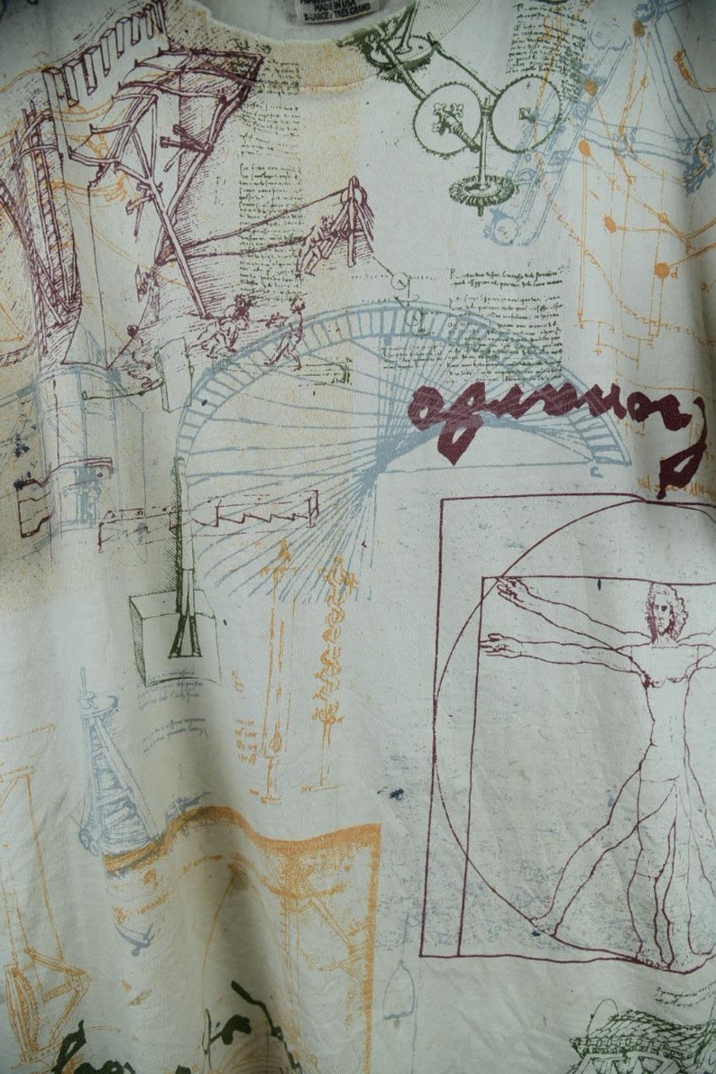 Vintage Leonardo Davinci Art Wildwood Production T-Shirts
