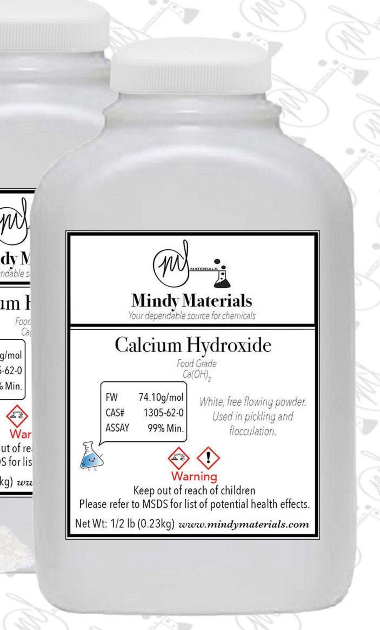 Calcium Hydroxide Food Grade 99 PURE MIN. 1/2lb Bottle Etsy