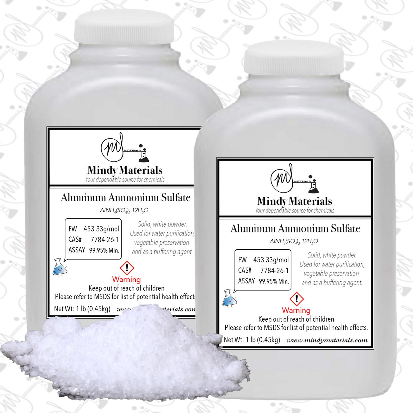 Aluminum Ammonium Sulfate 99.5 PURE MIN. 2 X 1 lb Bottles Etsy