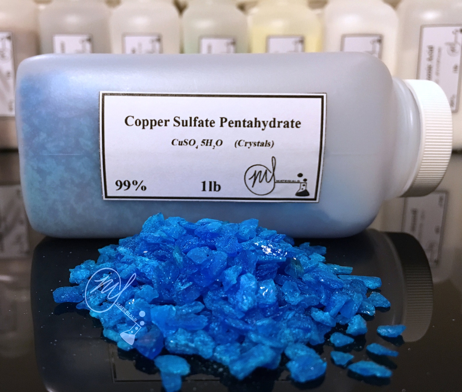 Copper Sulfate Crystals 99.8 PURE MIN. 1 X 1lb Bottle Etsy