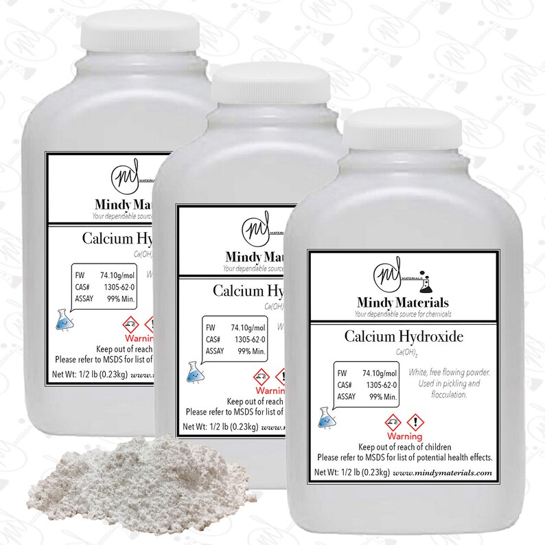 Calcium Hydroxide/hydrated Lime 99 PURE MIN. 3 X 1/2lb Etsy