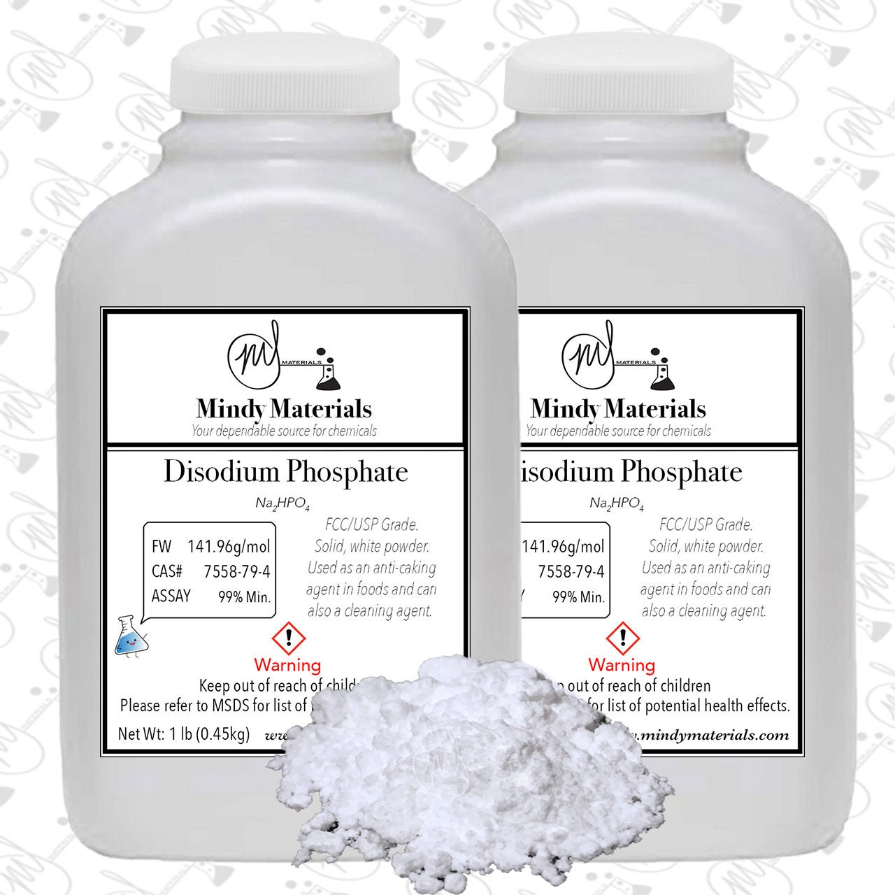 Disodium Phosphate 99 PURE MIN. FCC Grade 2 X 1lb Bottles Etsy