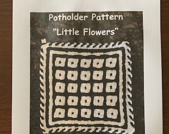 MUSTER ""Little Flowers"" Topflappen Loop Pattern für 27 X 27 (Pro) Größe Webstuhl PDF."