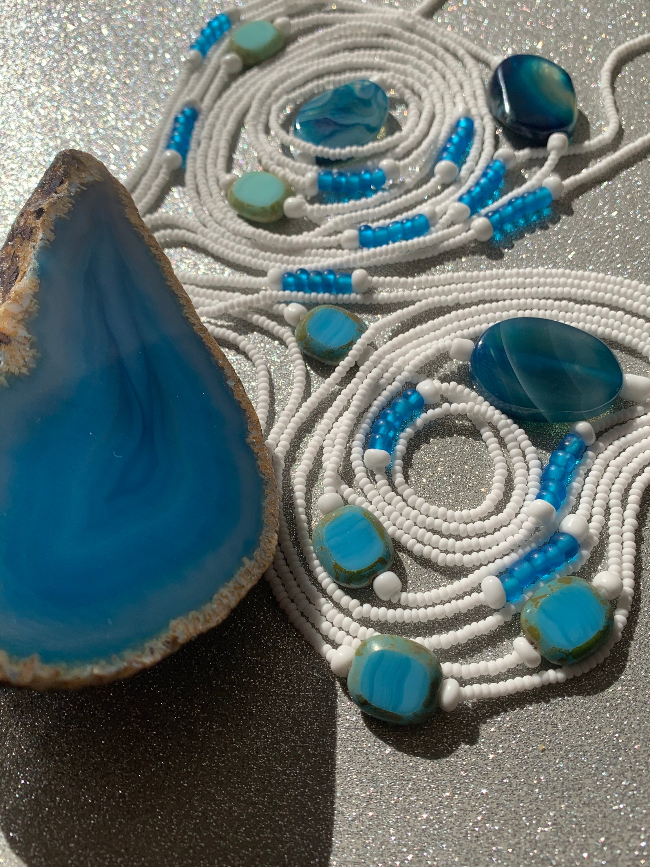 Tranquility Waistbeads, Waist Beads, Tie On Waistbeads