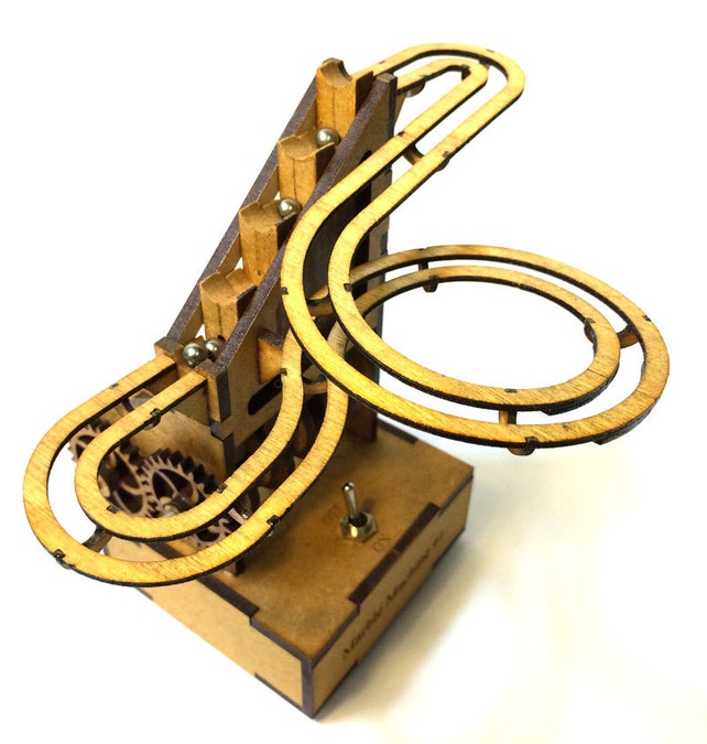 Marble Machine 1 Motorised Wooden Rolling Ball Kit Image 0
