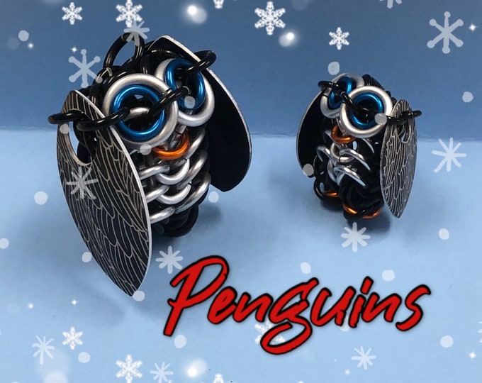 Handmade Chainmaille Penguin: Arctic Animal Figurine
