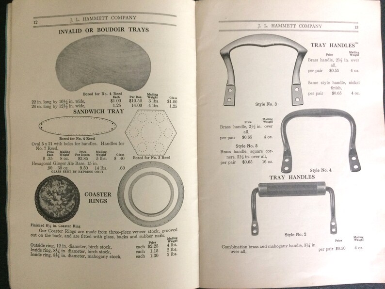 Books and Materials for Basket Making J L Hammett 1925-1926 LOOK Newark New Jersey not Boston image 4