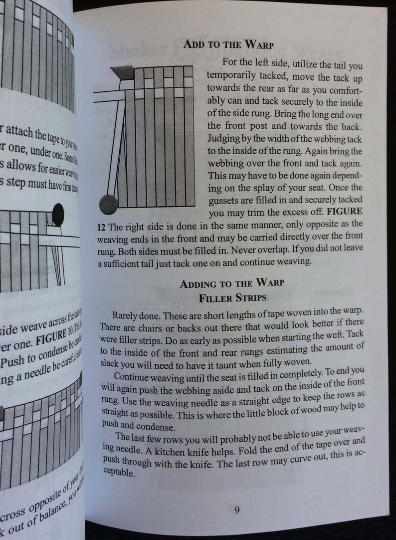 Shaker Tape Seat Weaving Traditional and Tabby Shaker Chair Etsy