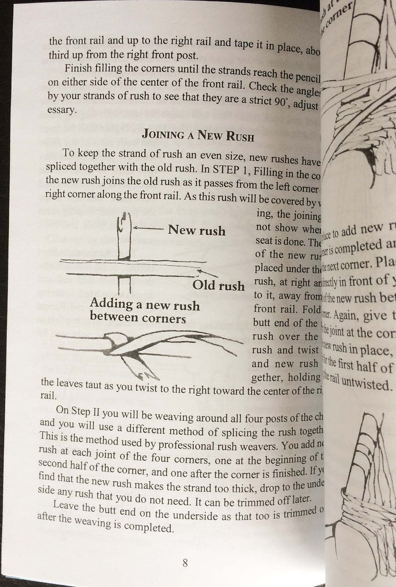 Rush Weaving for chair seats Natural Rush Genuine the information to help restore that chair image 4