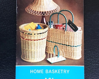 Home Basketry ACI number 44 round reed basket making great basics Picnic Basket, Waste paper basket, Lampshade, toast rack