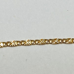 High Quality 18k Gold Plated Mariner Link Chain by the foot (21335)