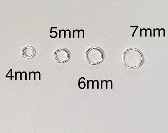 Quality Silver Plated Stainless Steel Jump Rings 20 gauge Any Size