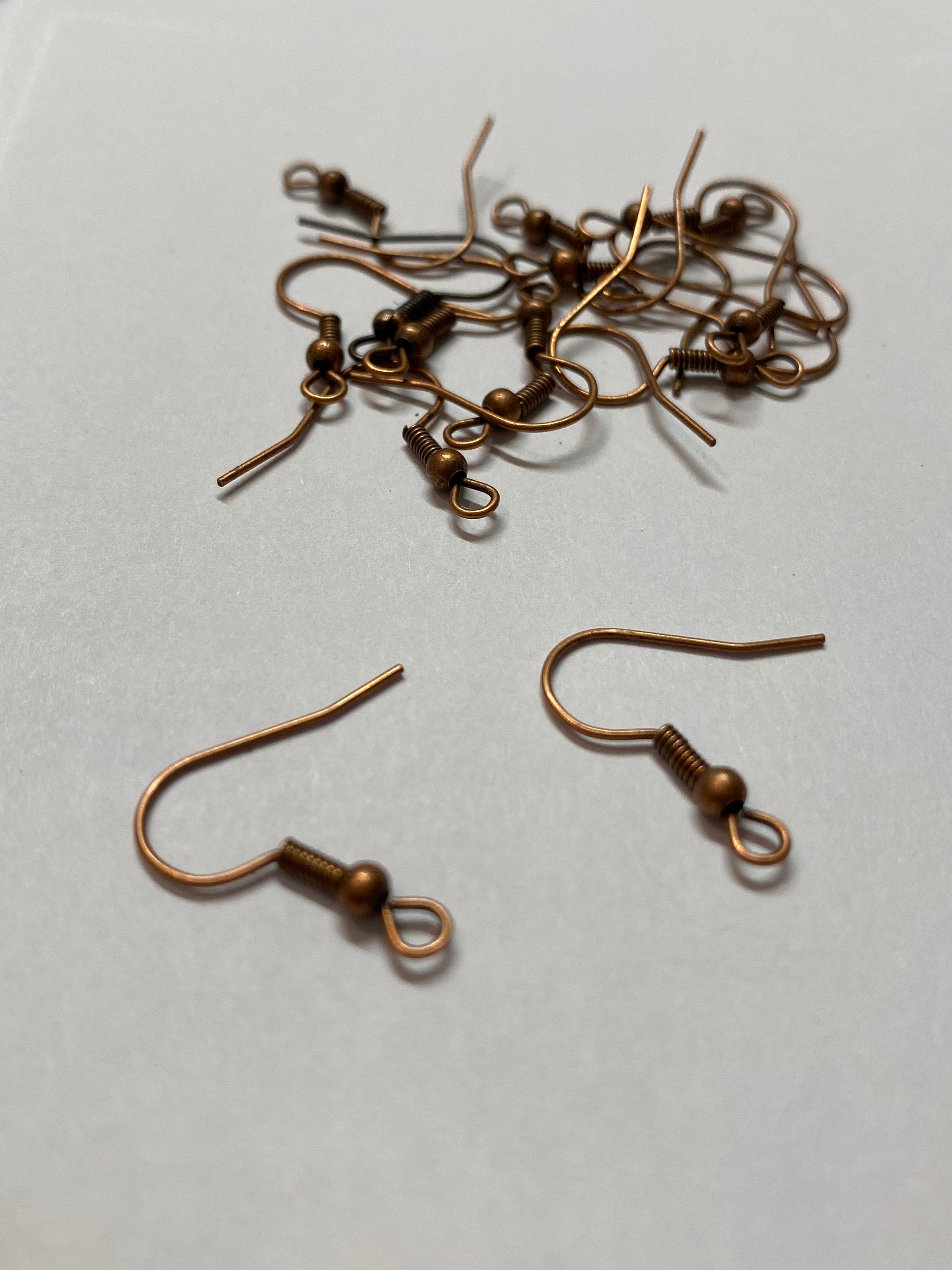 Antique Bronze Solid Brass Leverback Wire Earring Findings Hooks for  Jewelry Making - Nickel Free (15mm)